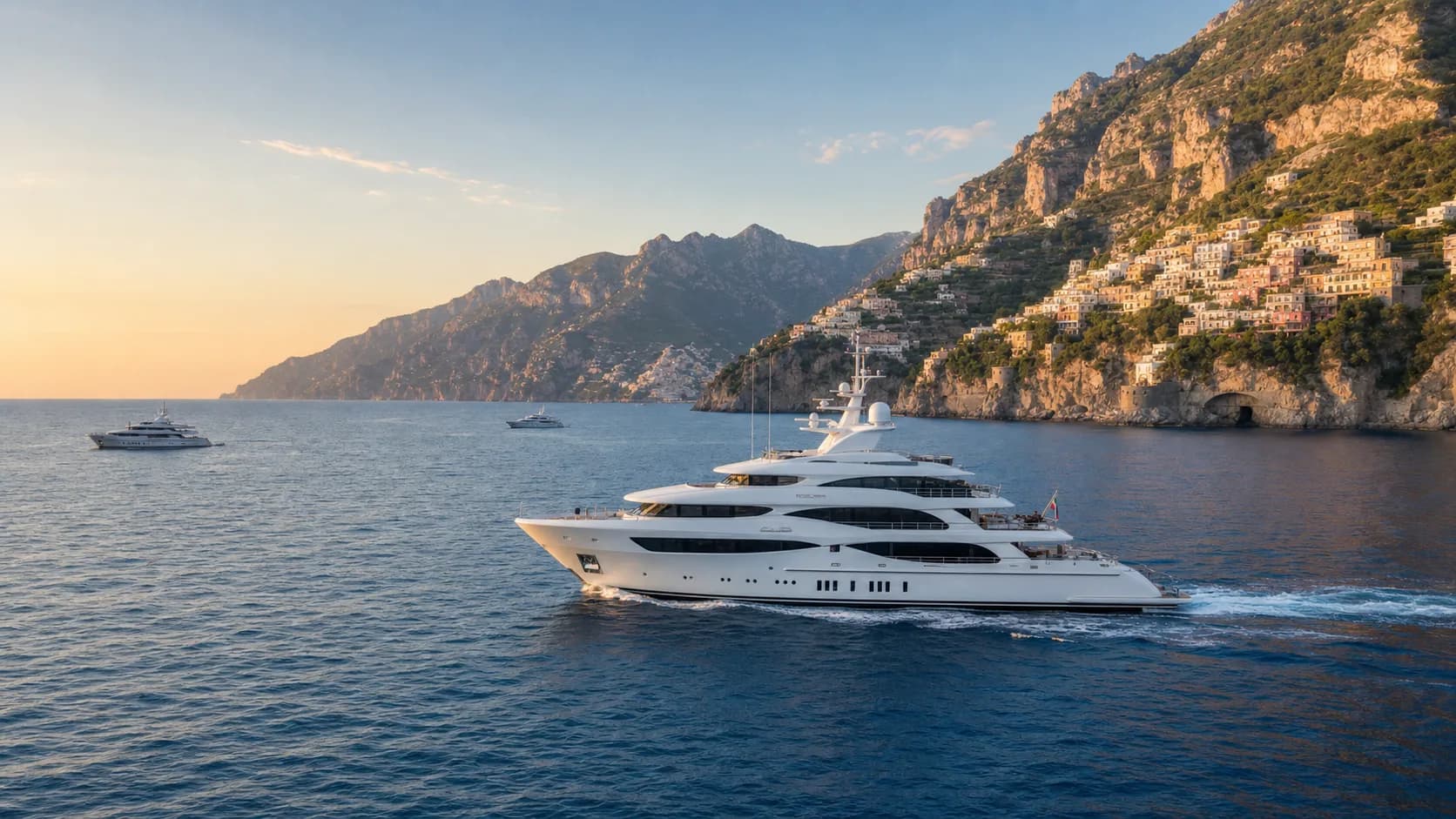 Luxury yacht charter along the Amalfi Coast