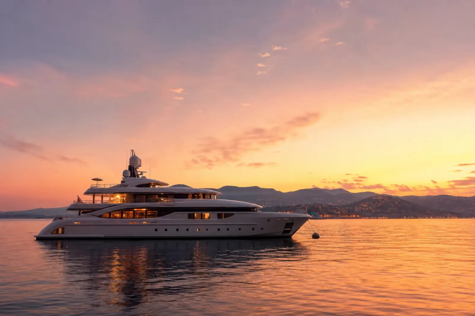 Sardinia yacht charter at sunset