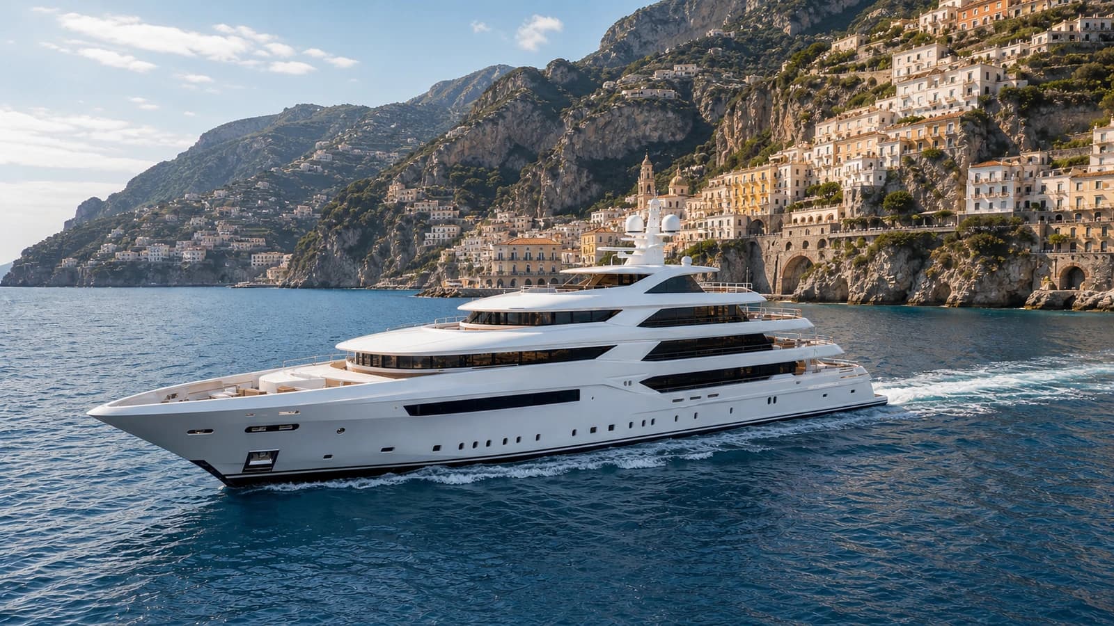 Luxury yacht charter along the Amalfi Coast