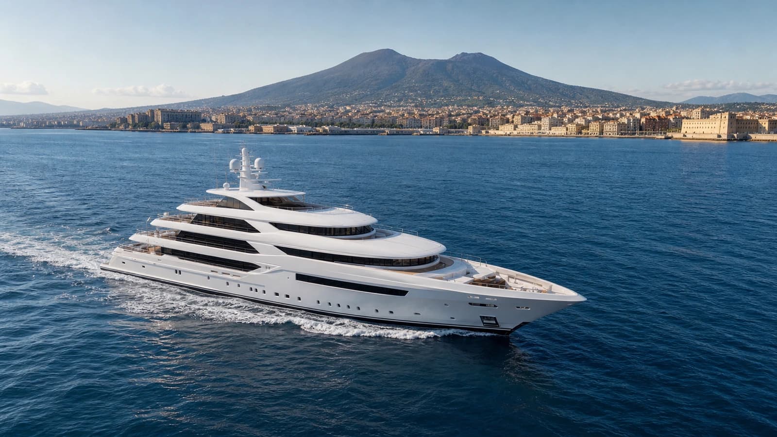 Naples yacht charter route across the Bay of Naples