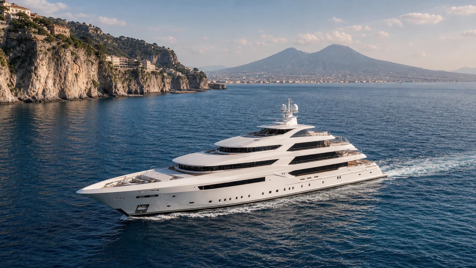 Sorrento yacht charter route toward Capri